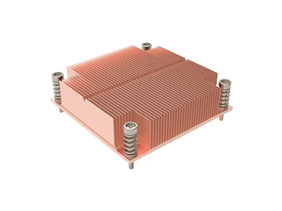 Kupfer-/Aluminium-Schälrippen und CNC-Bearbeitung elektronischer Kühlkörper für Intel-CPU